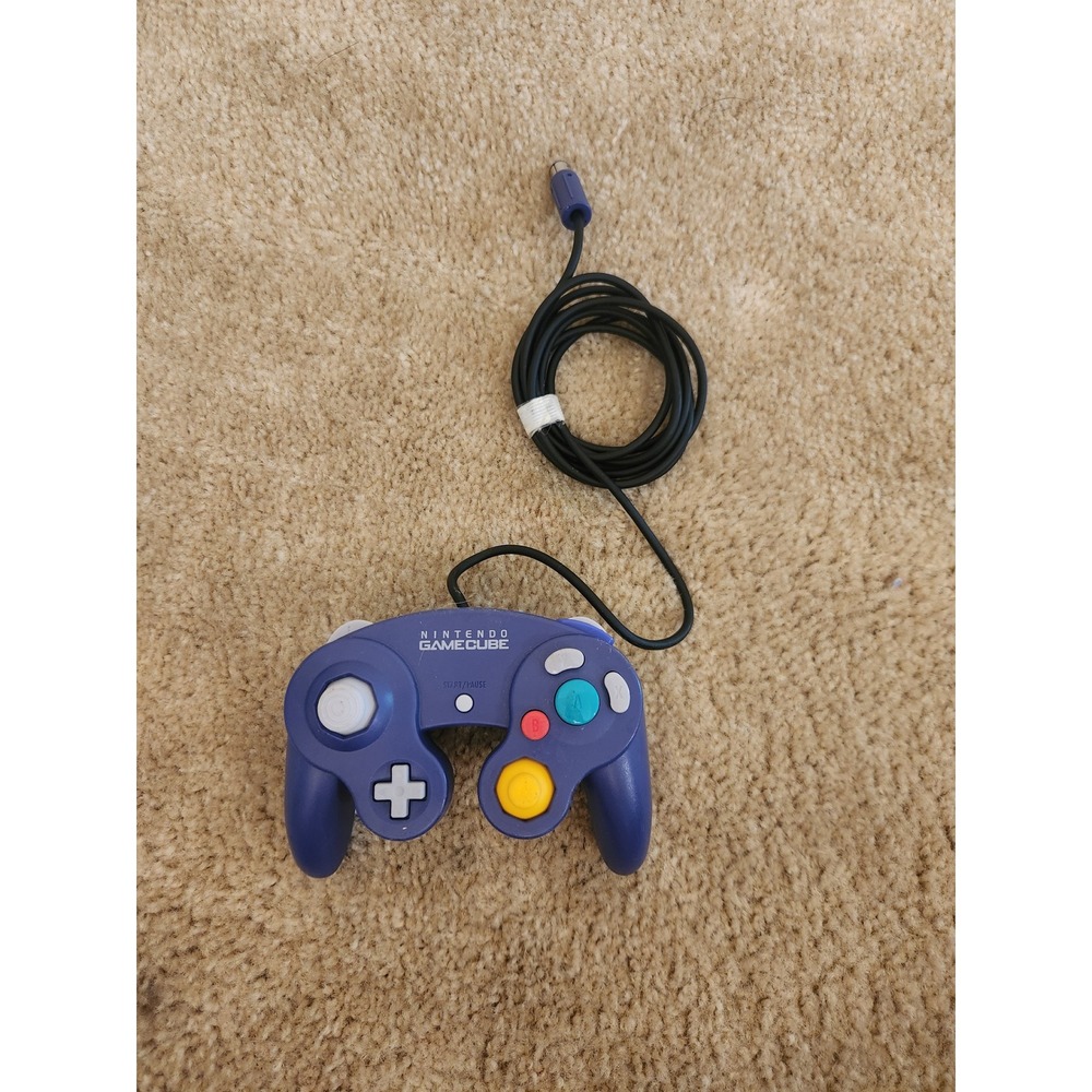 Nintendo GameCube Controller Indigo Purple Wired Authentic Console